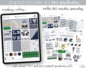 Digital Planner Football Stickers | Goodnotes Stickers iPad Stickers Precropped Stickers | Digital Sticker for Football