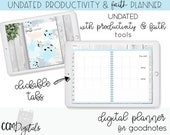 Undated Digital Productivity & Faith Planner for Goodnotes Planner | Faith Planner | Productivity Planner | iPad Pro Planner | Bible Study