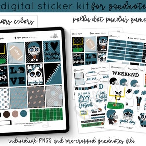 Digital Planner Football Stickers | Goodnotes Stickers iPad Stickers Precropped Stickers | Digital Sticker for Football