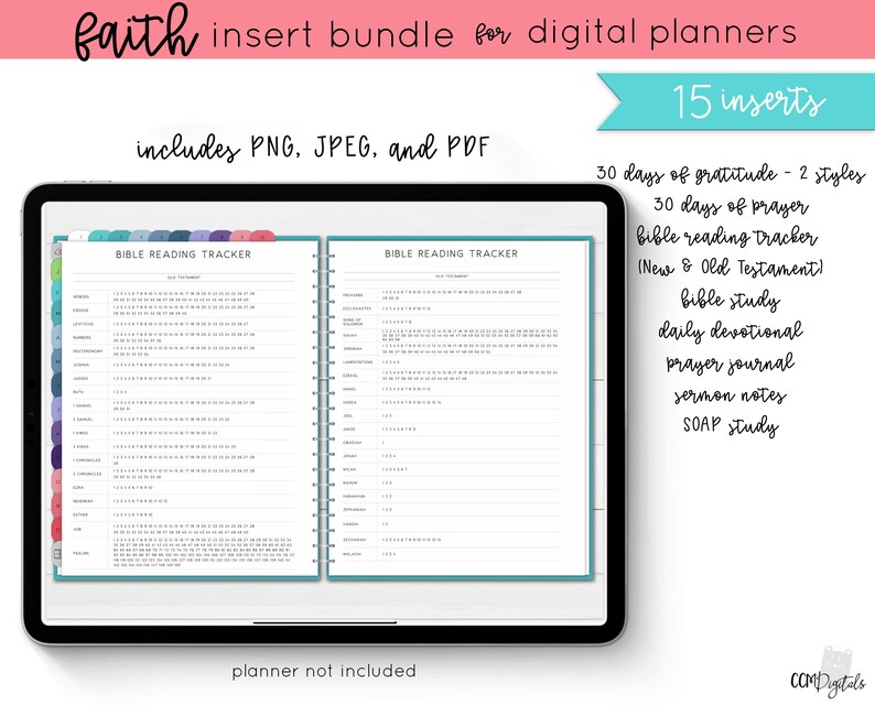 Glaube Beilagen Pack für Digitale Planung | Bibelstudieneinsätze | Digitale Beilagen | iPad Digital Planner Einlagen | Digitale Journal-Beilagen Bild 5