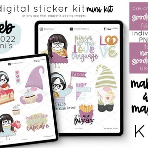 Mabel & Mazie Mini Kit - Feb 2022 | Digital Planner Stickers for Digital Planners