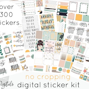 August 2018 Digital Planner Stickers | Tropical Summer Digital Stickers