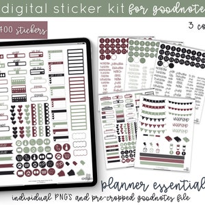 Digitale Planner Data Dagen Maanden Stickers | Goodnotes-stickers | iPad-stickers | Digitale dagboeksticker | PNG-stickers voor Goodnotes