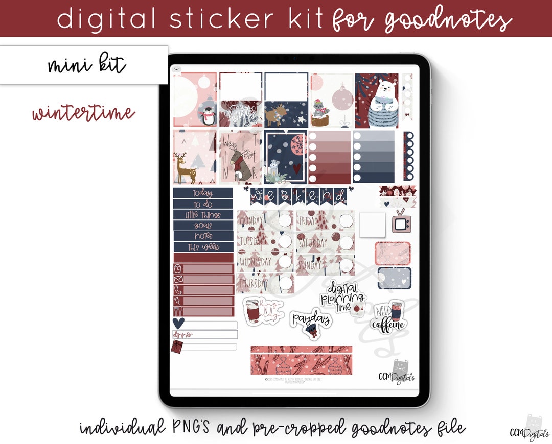 Sassy Winter Digital Planner Stickers | Digital Journal Stickers | PNG ...