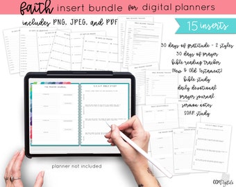 Faith Insert Pack for Digital Planning | Bible Study Inserts | Digital Inserts | iPad Digital Planner Inserts | Digital Journal Inserts