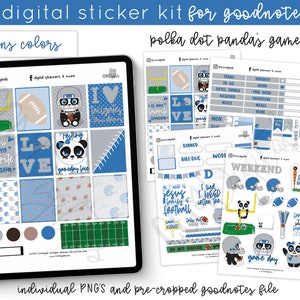 Digital Planner Football Stickers | Goodnotes Stickers iPad Stickers Precropped Stickers | iPad Digital Stickers for Football