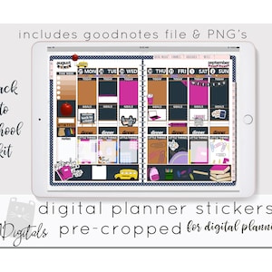 Digital Planner Stickers Back to School Kit | Goodnotes Stickers iPad ...