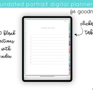 Undated Colorful Digital Planner for Goodnotes Colorful Minimalist Planner with Horizontal Weekly Layout Daily Pages and Weekly Pages image 8