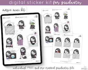 Mazie Digital Planner Stickers |  PNG Stickers for Digital Planning