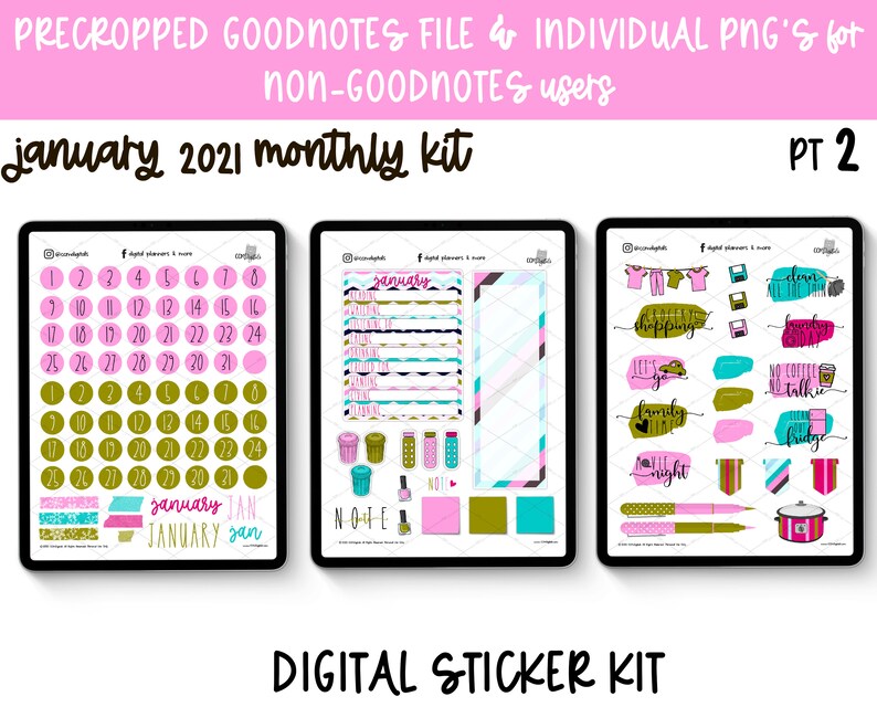 January 2021 Digital Planner Stickers Winter Character Digital Planner Stickers Warm at Home Digital Stickers image 7