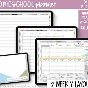 Digital Homeschool or Virtual Learning Planner | Undated Digital ...