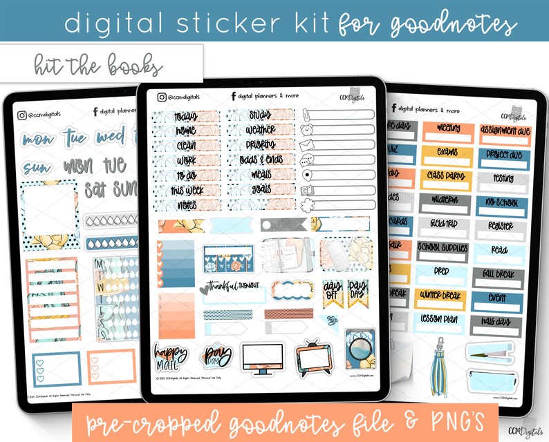 Digital Planner Back to School Stickers | Goodnotes Stickers | iPad ...