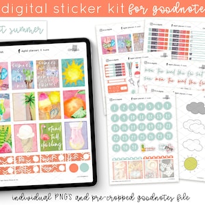 Sweet Summer Digital Planner Stickers | Fun Summer Digital Sticker Kit for Digital Planning
