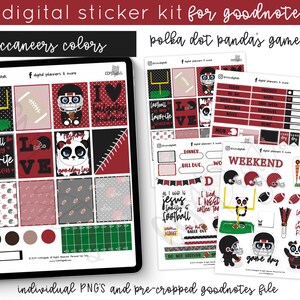 Digital Planner Football Stickers | Goodnotes Stickers iPad Sticker Precropped Stickers | iPad Stickers for Football