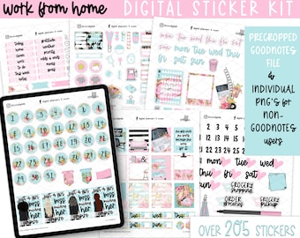 Digital Planner Work from Home Stickers | Fun and Functional Digital Stickers