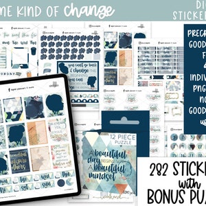 Some Kind of Change Digital Stickers | Digital Stickers for Goodnotes  | Also Includes Individual PNG stickers