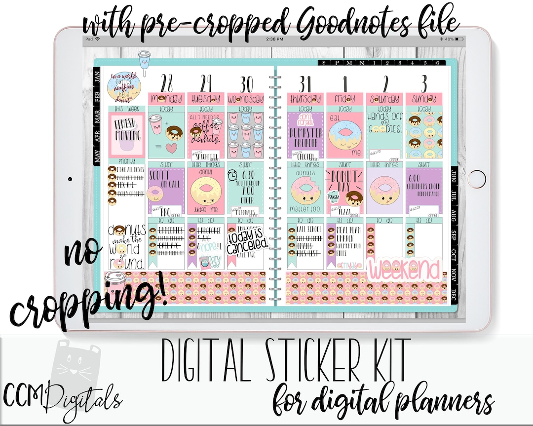 Digital Planner Stickers | Goodnotes Stickers iPad Stickers Precropped ...