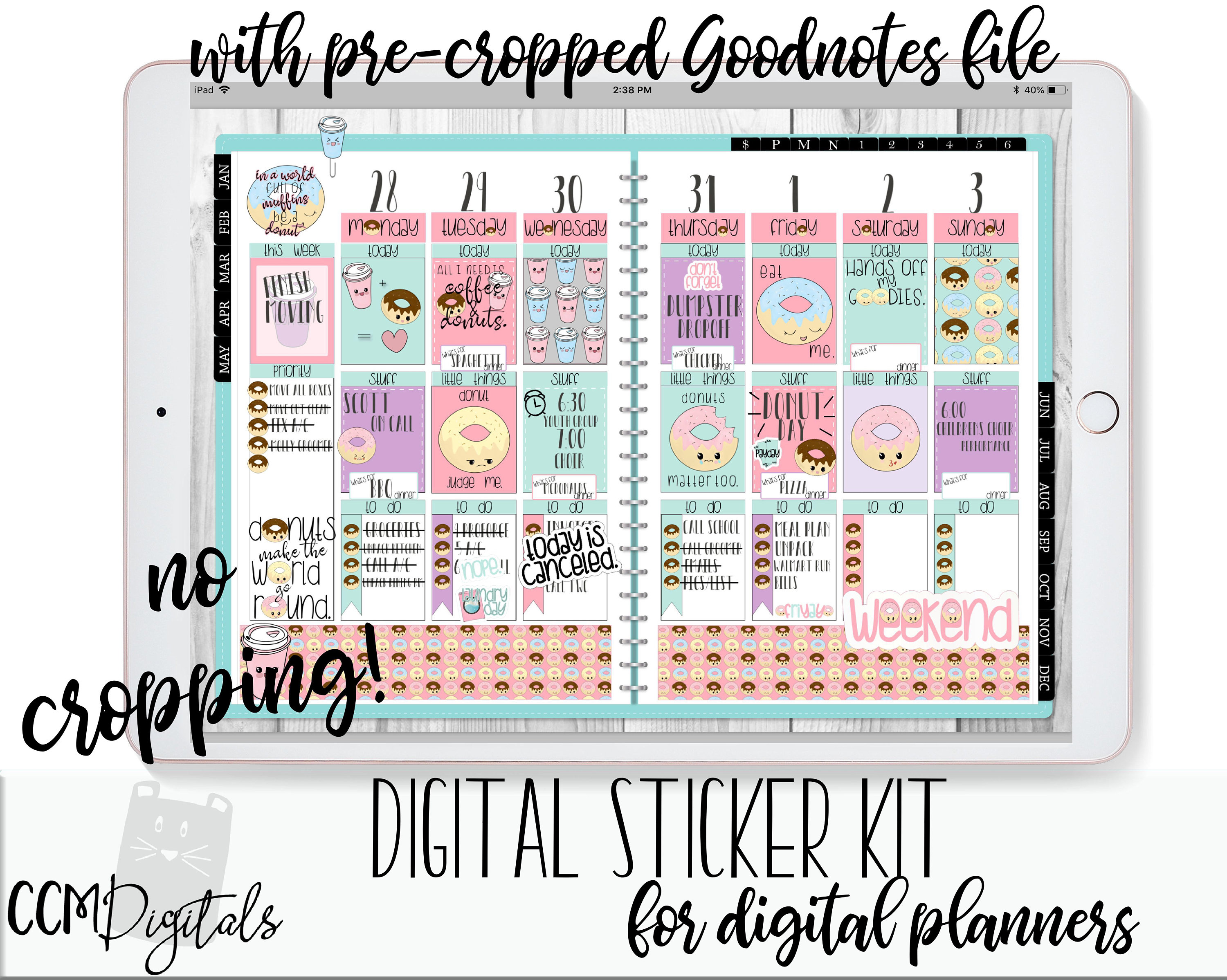 Digital Stickers Goodnotes Journal Planner Digital Planner