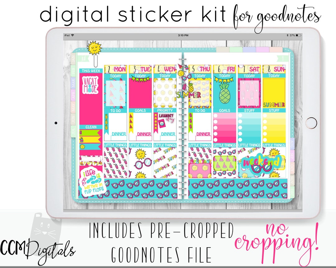 Digital Planner Stickers | Goodnotes Stickers iPad Stickers Precropped ...
