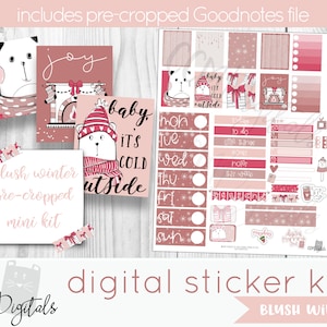 Winter Digital Planner Stickers | Goodnotes Stickers | iPad Digital Stickers Set | Digital Journal Sticker | PNG Stickers for Goodnotes