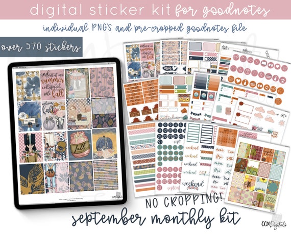 Sept 2019 Digital Planner Stickers | An Autumn Moments Digital Sticker Kit
