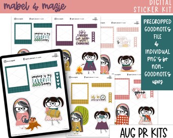 Mabel & Mazie Mini Kit - AUG 2020  | Digital Planner Stickers for Digital Planning