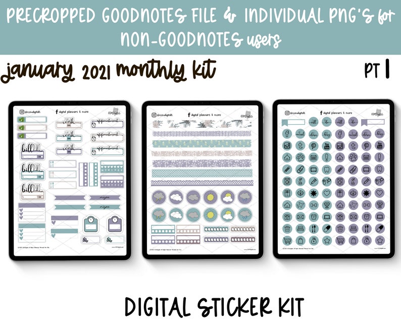 January 2021 Digital Planner Stickers Winter Character Digital Planner Stickers Warm at Home Digital Stickers image 5