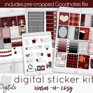 Winter Digital Planner Stickers Digital Stickers Goodnotes iPad Planner ...