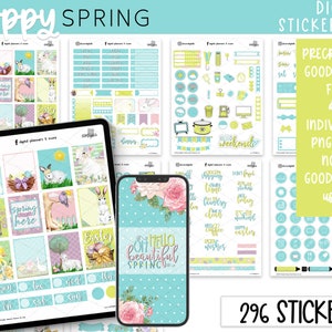 Digital Planner Spring Stickers | A Vibrant Digital Sticker Kit with Fresh and Fun Colors