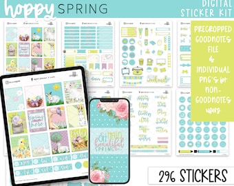 Digital Planner Spring Stickers | A Vibrant Digital Sticker Kit with Fresh and Fun Colors