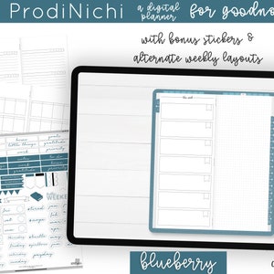 The ProdiNichi Digital Planner for Goodnotes | iPad Planner Undated Digital Planner Weekly Planner iPad Pro Planner Tablet Planner Goodnotes