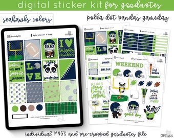 Digital Planner Football Stickers | Goodnotes Stickers iPad Stickers Precropped Sticker | iPad Digital Stickers for Football