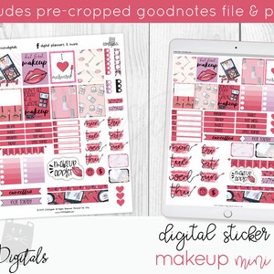 Makeup Digital Planner Stickers | A Makeup Themed Mini Kit for Digital Planners and Journals