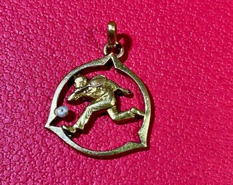Pendant Tennis Art Deco 1930's GF Vintage