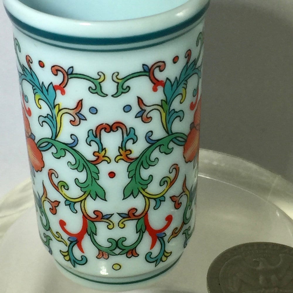 Chinese Set Table Condiments Vintage Asian Porcelain Condiment Set, Floral White Green, Ming ...