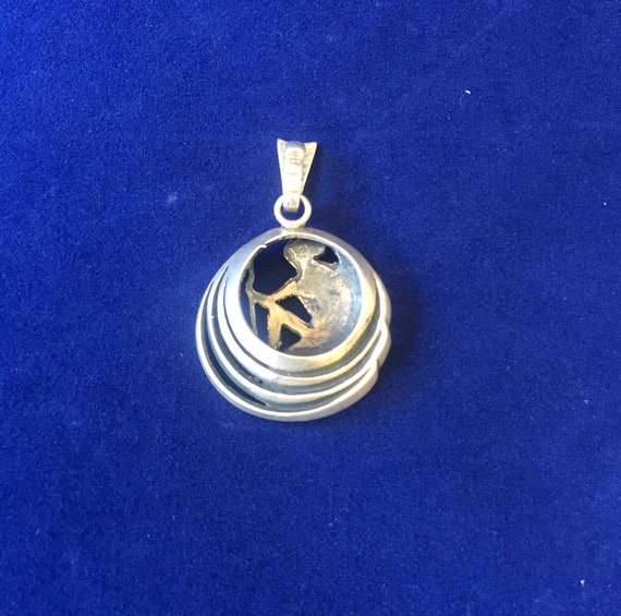 Aquarius Zodiac Pendant Necklace Charm, Sterling … - image 3