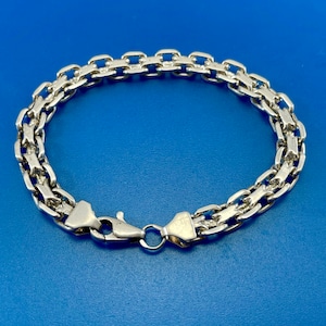 His and Hers Bracelet Sterling Vintage Chain Thick
