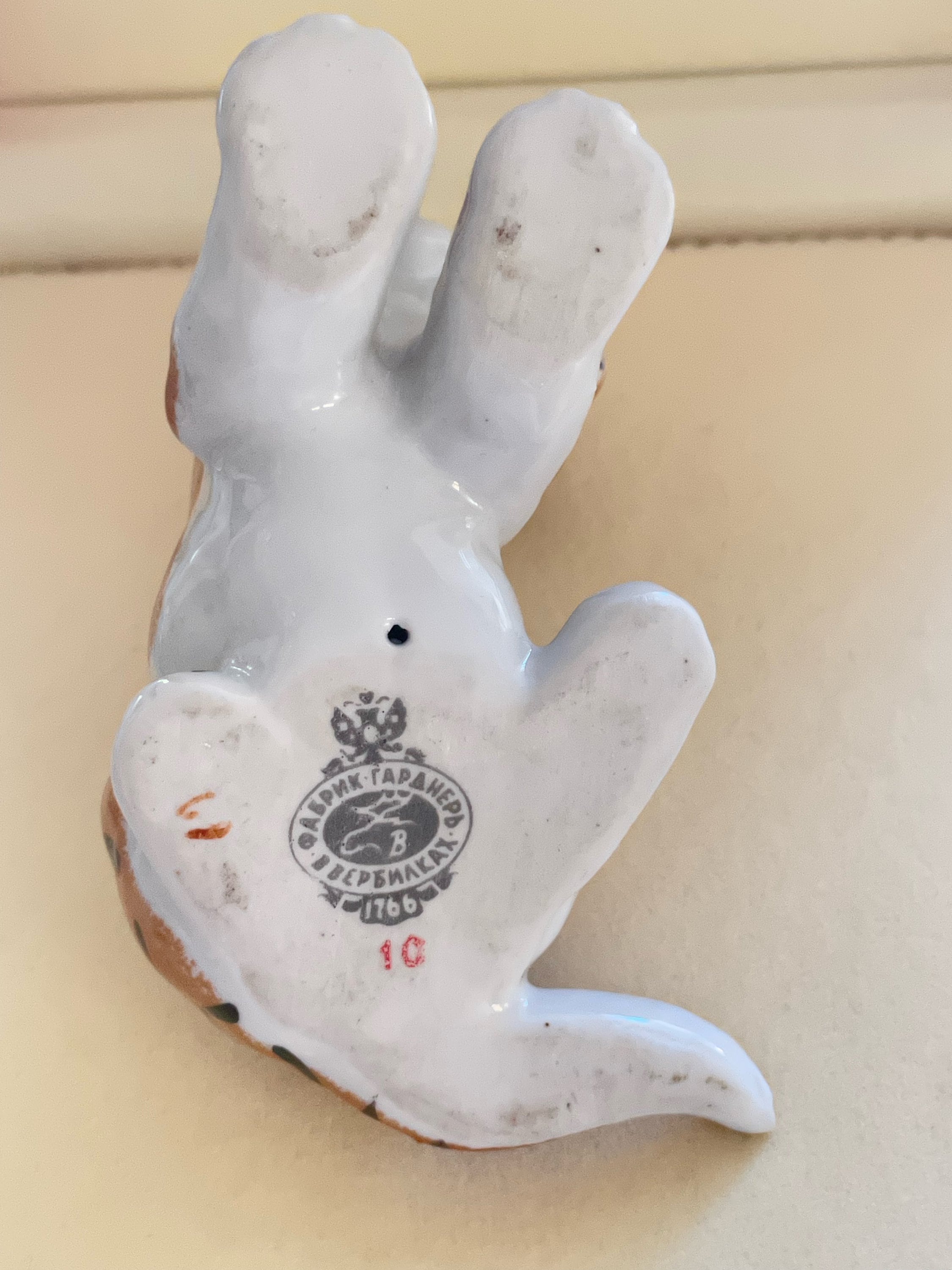 トラのオレンジ色の置物 カブ ヴィンテージ 磁器 ミッドセンチュリー