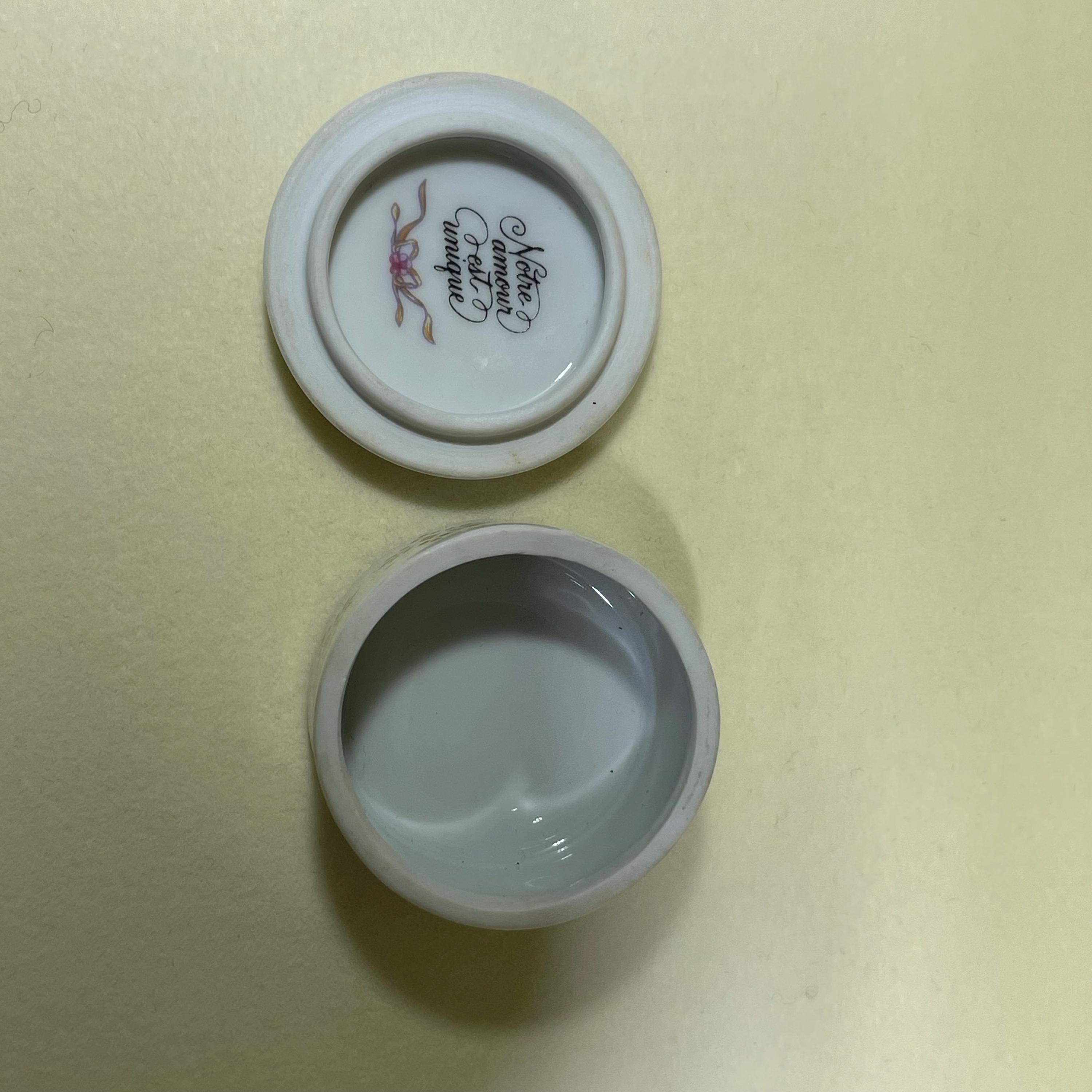 リモージュ ボックス 小物入れ 指輪 蓋付き 鳩 結婚式 ヴィンテージ