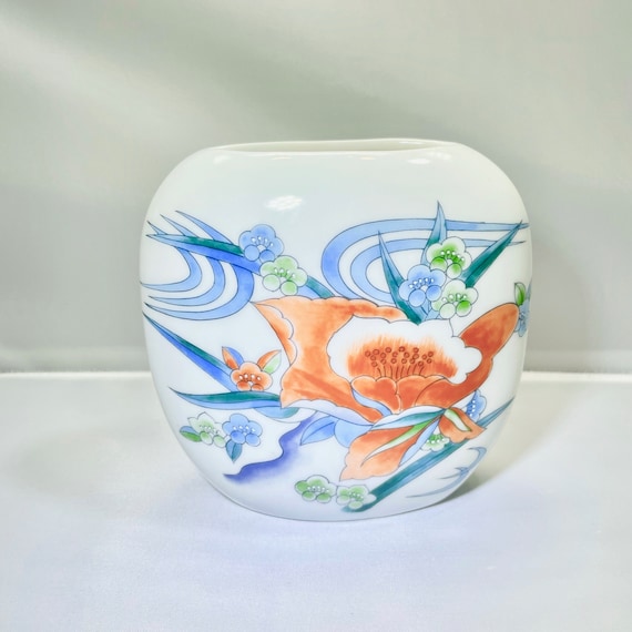 Takahashi Vase Japan Porcelain Floral San Francisco Vintage - Etsy