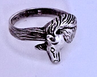 Unicorn Ring Sterling Vintage