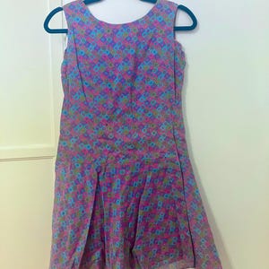RARO mini abito vintage con stampa floreale anni &#39;60, stile mod anni &#39;60