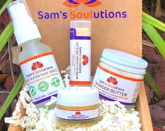 Plant-Based Natural Skincare Sample Pack - Customize a Box of Beauty Products to Heal & Moisturize While Boosting Skin Radiance and Health