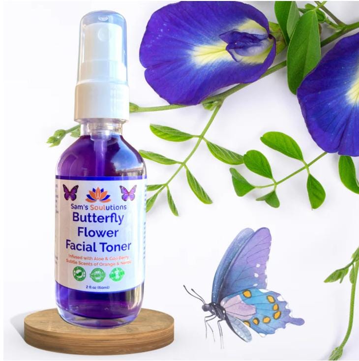 Butterfly Flower Facial Toner - Hydrating, Soothing, Natural Ingredients for Glowing Beauty