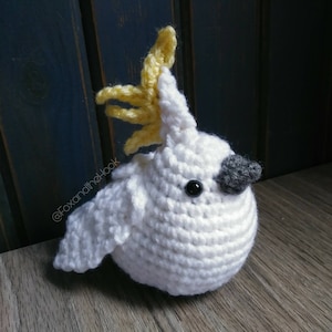 Callie the Cockatoo - Chubby Cockatoo Amigurumi Crochet Plush Toy