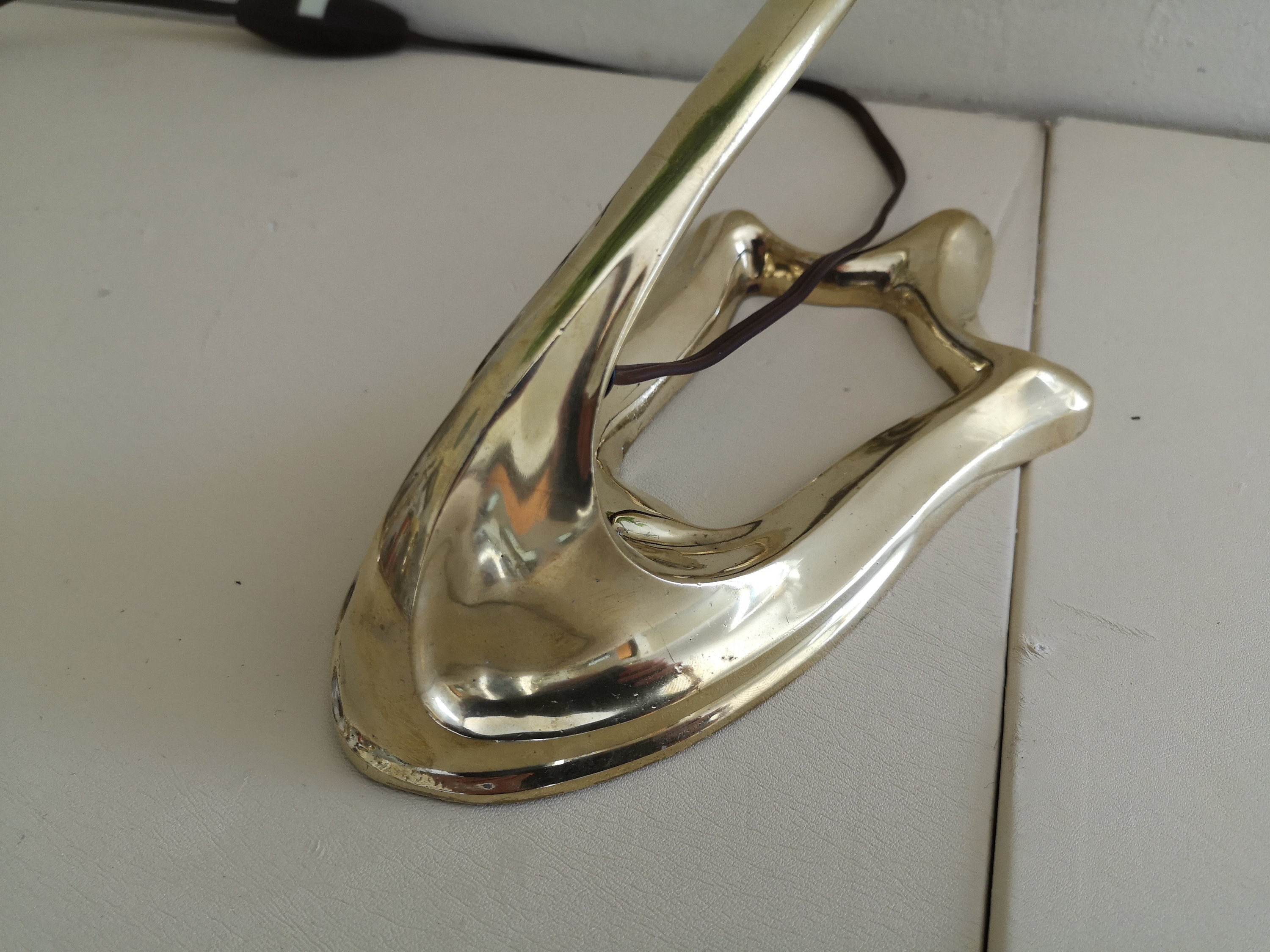 Bronze Swan Collar Lamp Art Deco / Art Nouveau. Loetz Crystal Tulip. - Etsy