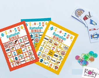 Ramadan Bingo Game, Ramadan activities for kids, Ramadan toy, Ramadan games