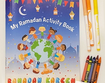 Ramadan activity book for kids, Ramadan coloring, Ramadan activities for kids, Ramadan word search, Ramadan book