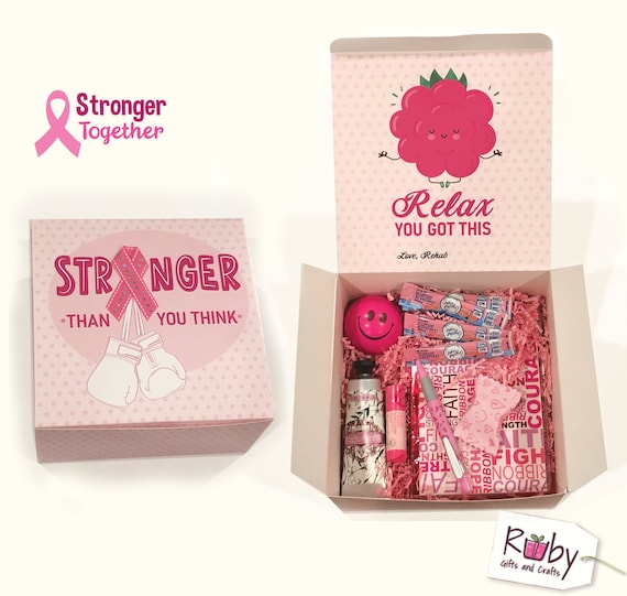 Breast Cancer Personalized Gift Box Breast Cancer Support Etsy