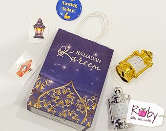 Ramadan paper gift bag, Ramadan favor bag, Ramadan gif bag